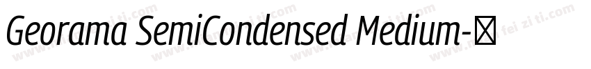 Georama SemiCondensed Medium字体转换